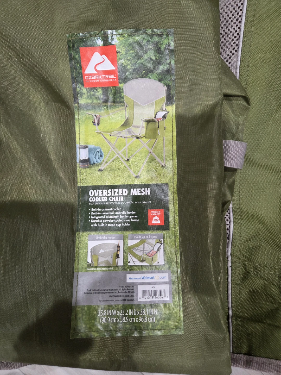 Three Ozark Trail Oversized Mesh Cooler Chair - Green - photo 3