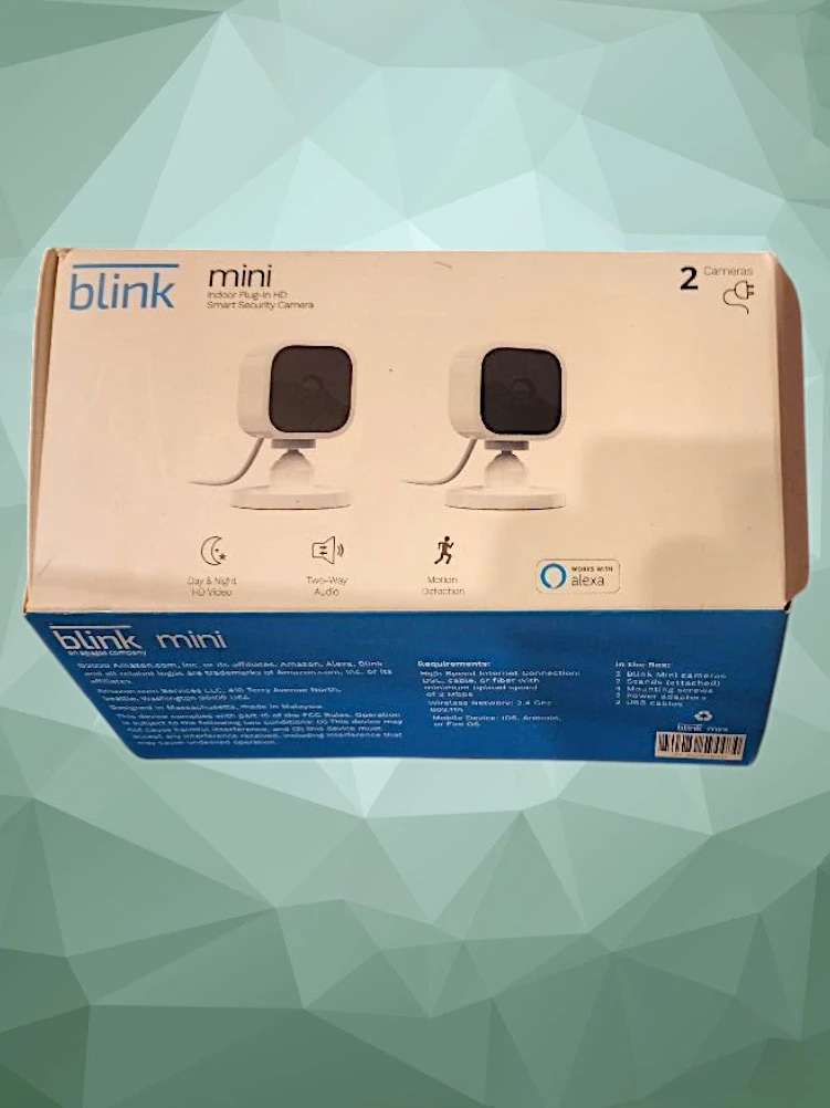 Blink Mini Indoor Plug-In HD Smart Security Camera -2 pack  New - photo 3