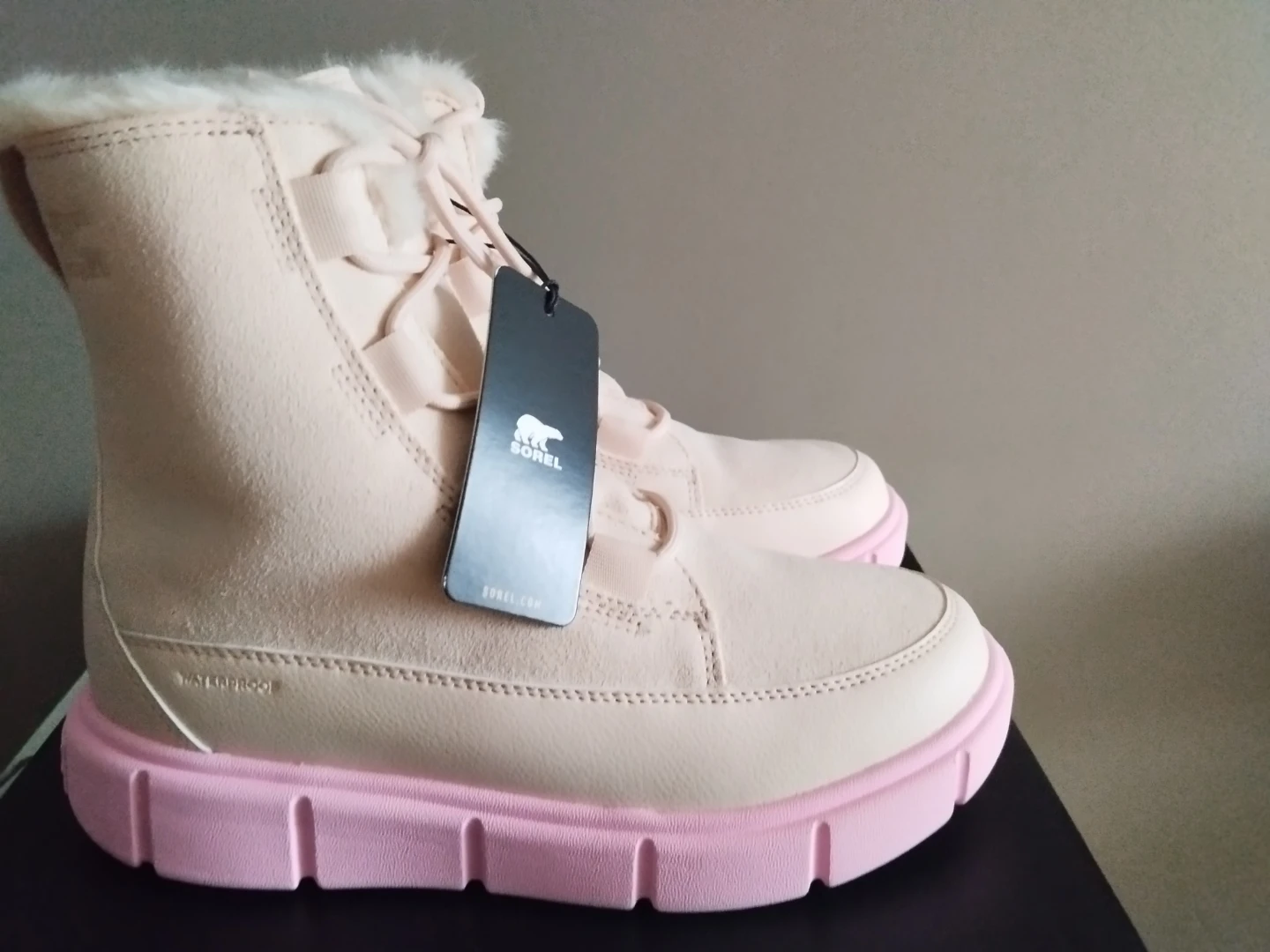 Brand New Sorel Girl's Brex Lace Boot - Pink size 5 for youth - photo 2
