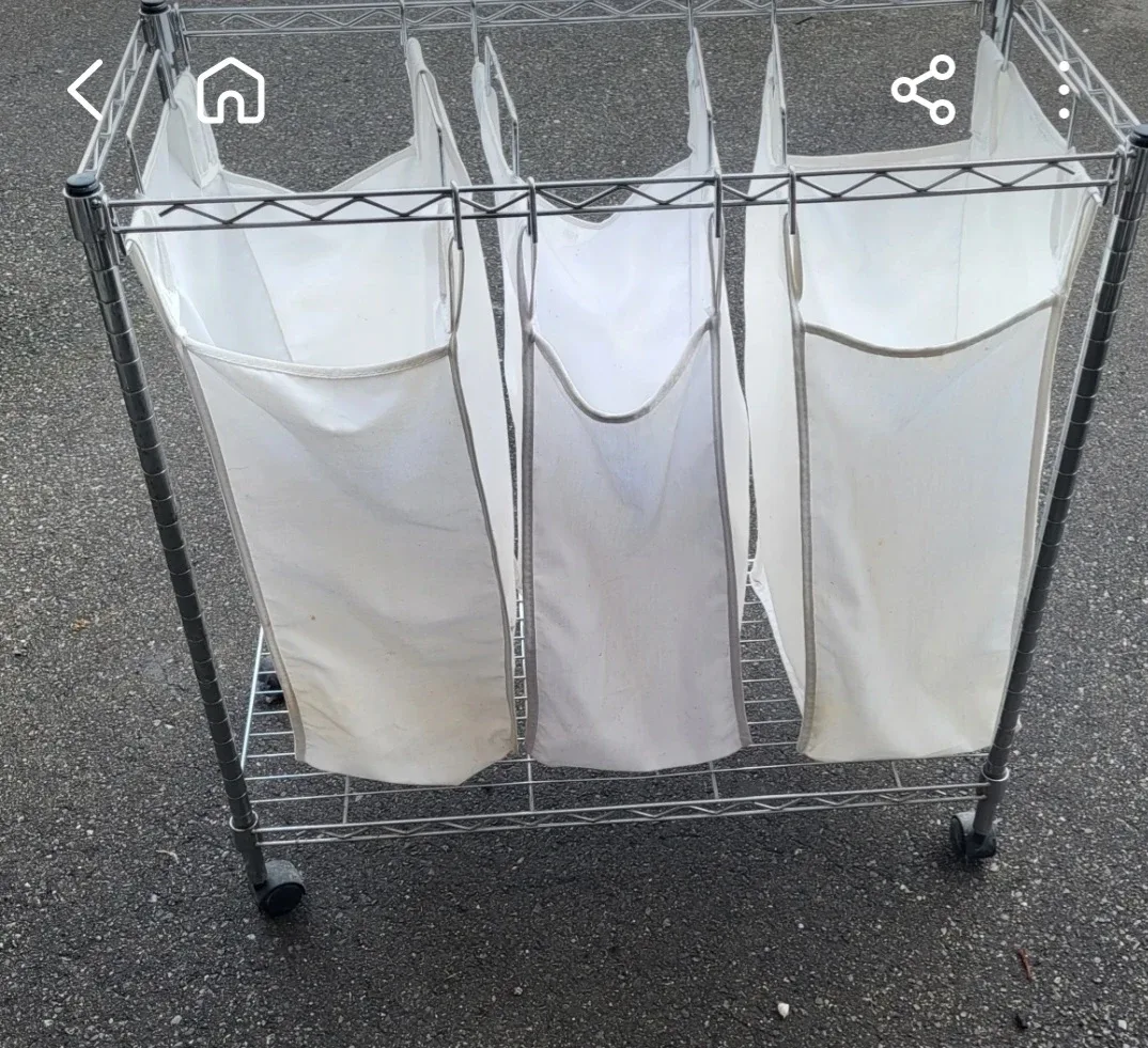 Rolling Laundry Sorter with 3 Bags