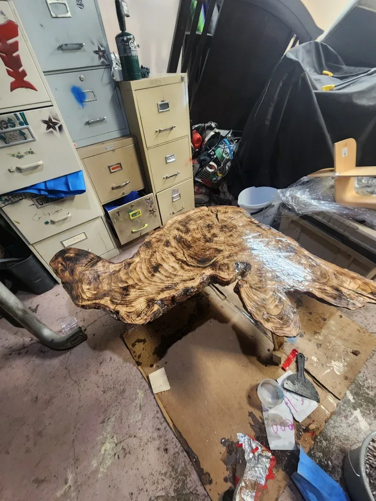 Wooden slab table (EPOXY Finish) image indicator(2)