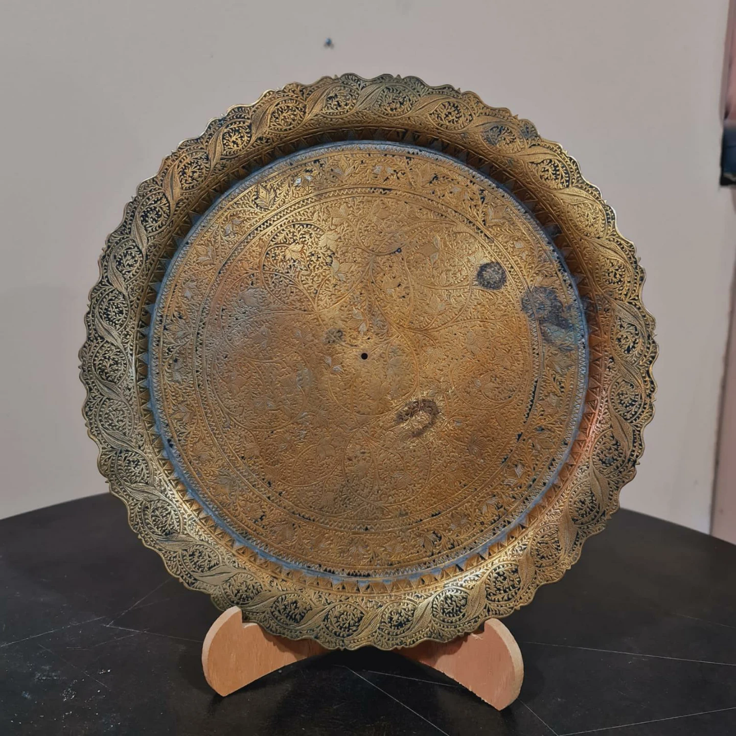 Vintage Brass Decorative Plate