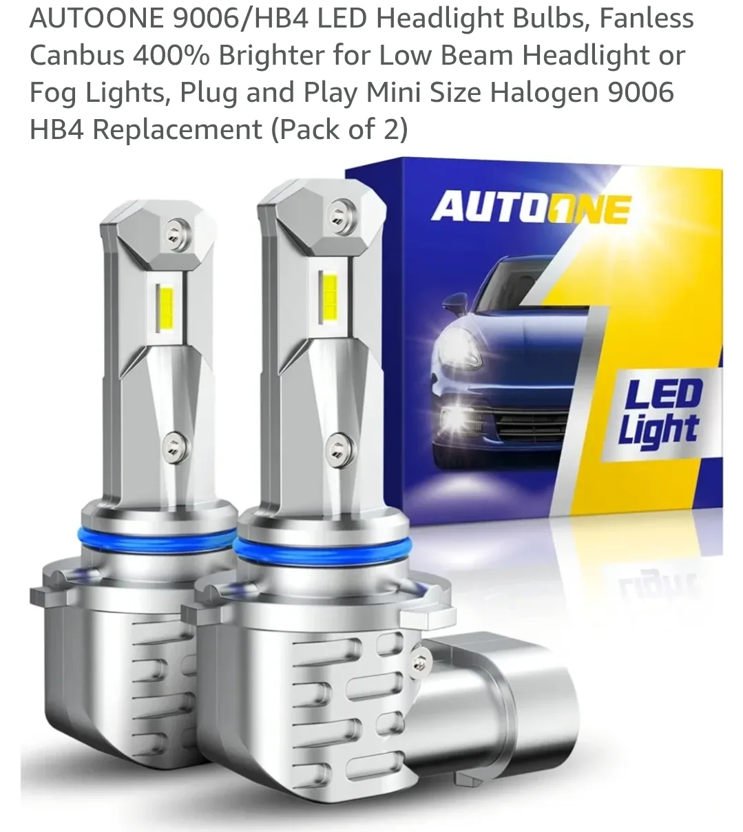 AUTOONE 9006/HB4 LED Headlight Bulbs