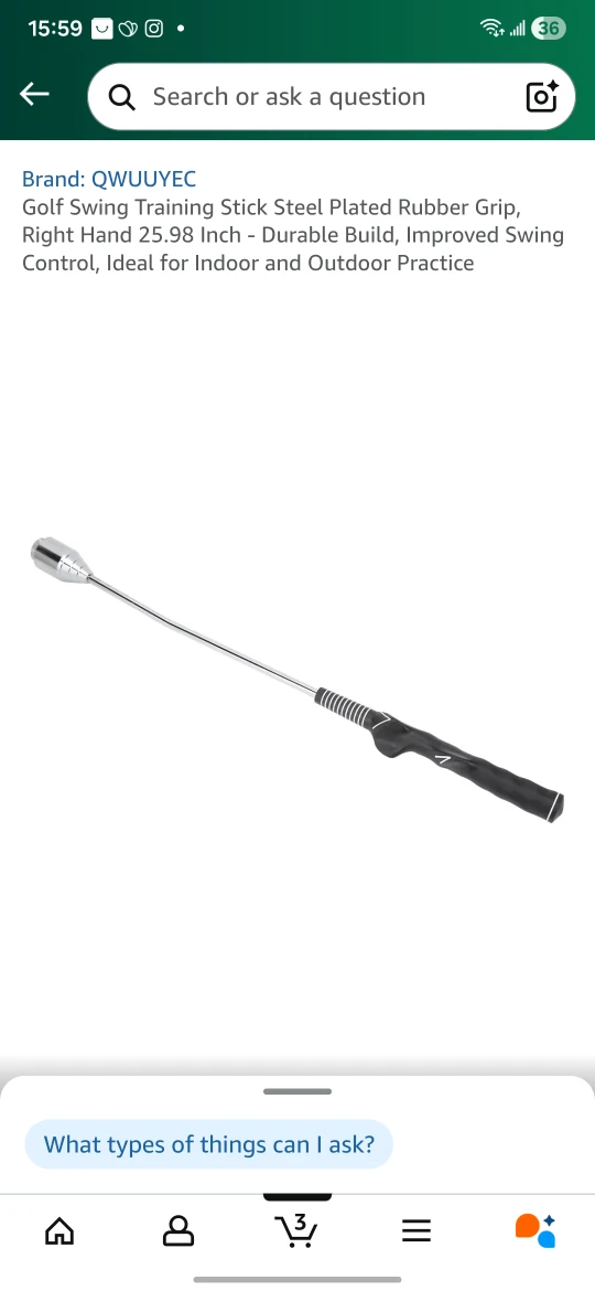 QWUUYEC Golf Swing Training Stick