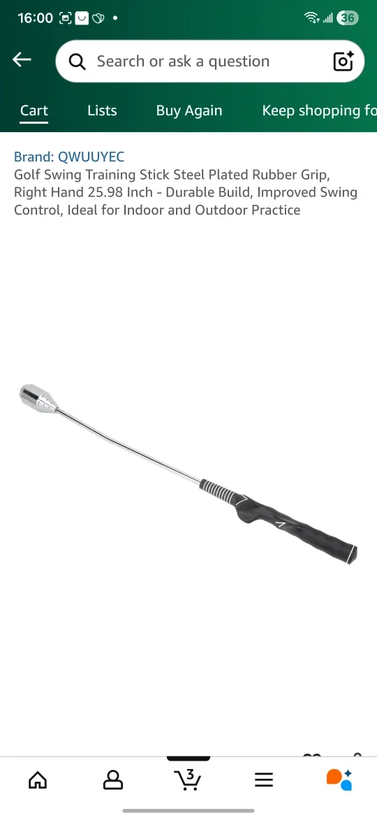 QWUUYEC Golf Swing Training Stick image indicator(3)