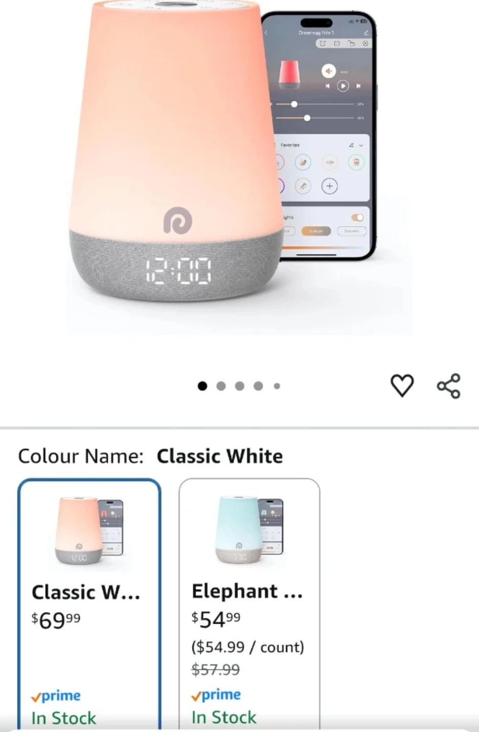 Dreamegg White Noise Machine & Light