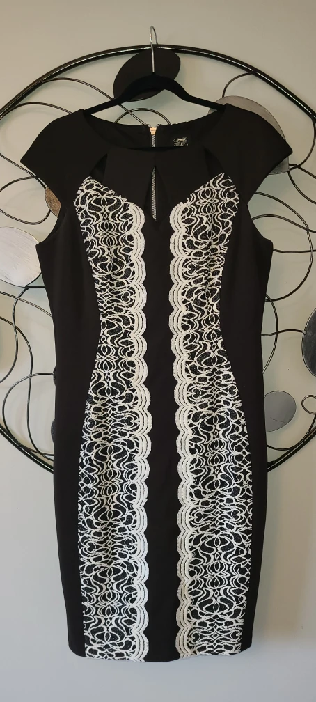 Jax Black & White Dress - Sz. 14