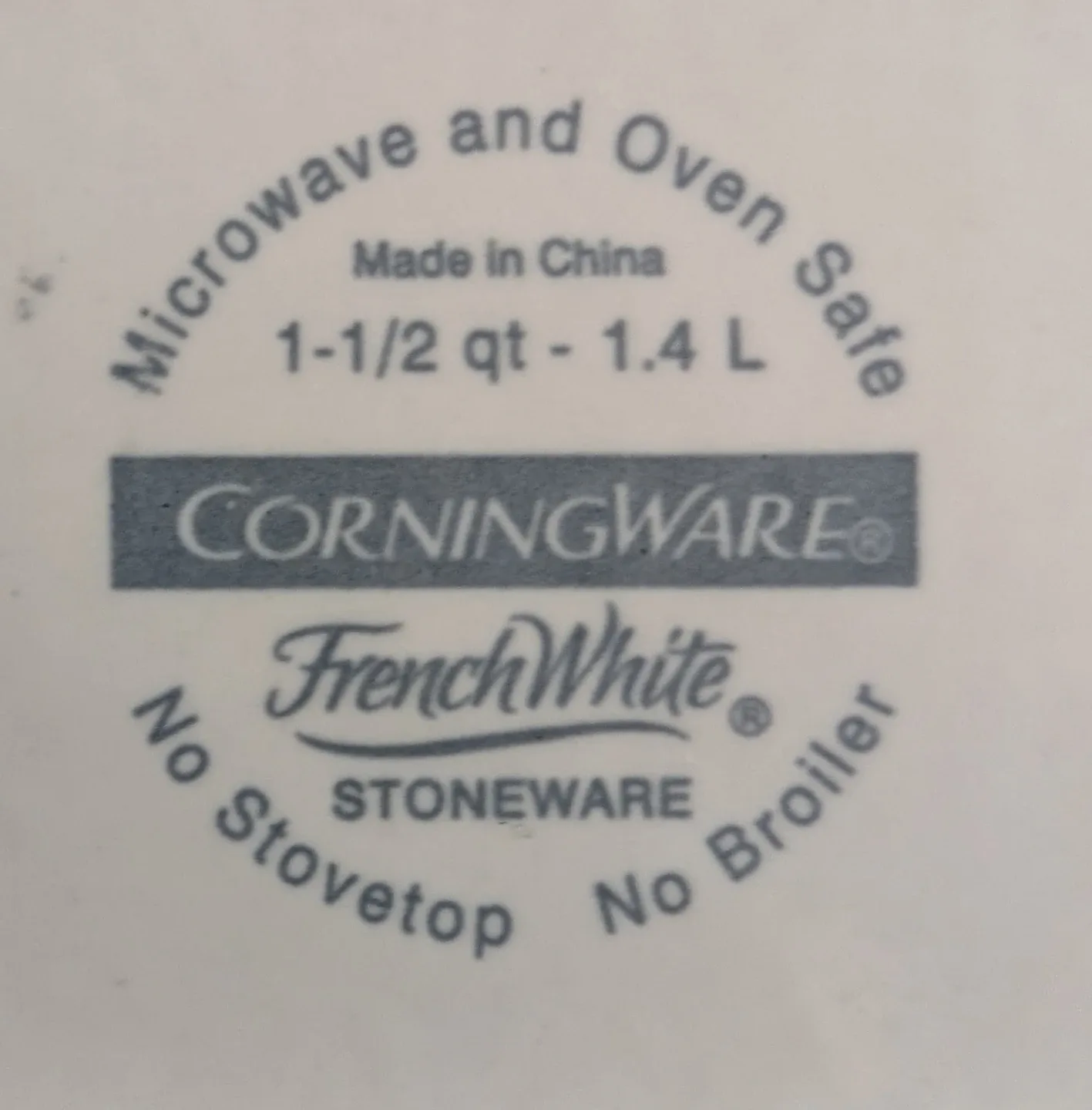 Corning Ware French White Casserole Dish