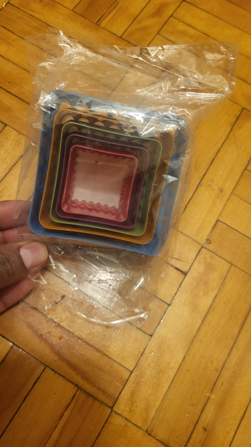 Square Cookie Cutters - Set of 5, Multi-Coloured #Cleanout - photo 2