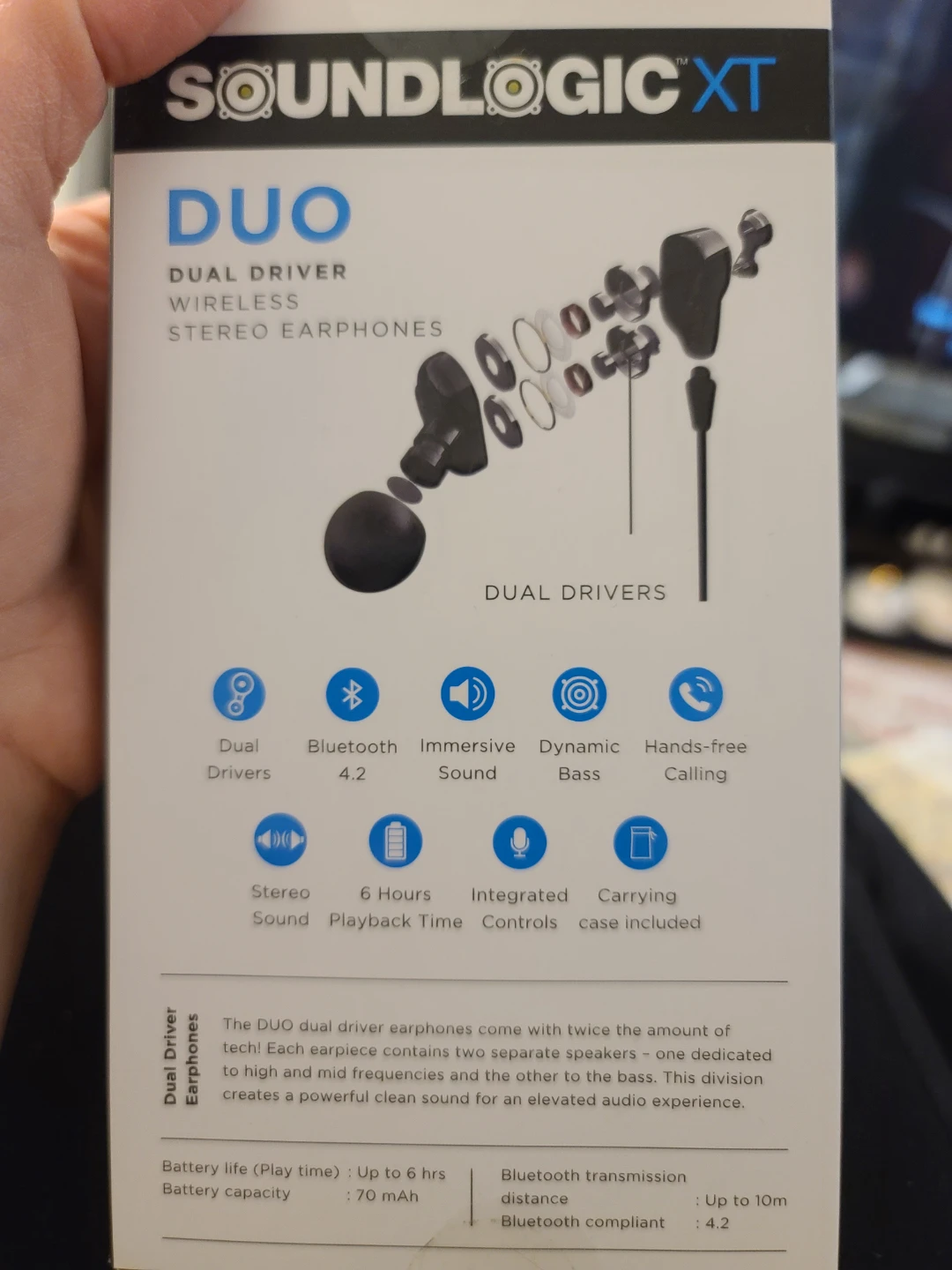 Soundlogic XT Duo Wireless Stereo Earphones - New - photo 2