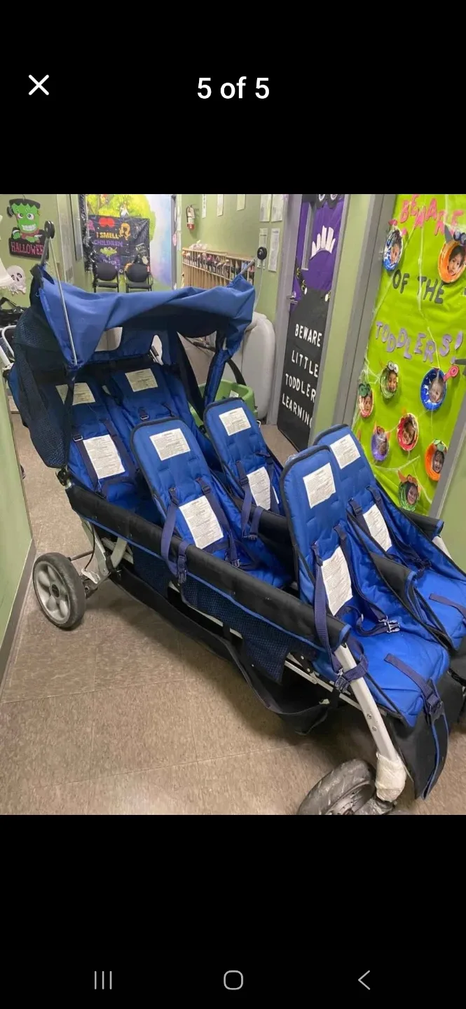 Blue 6-Seat Stroller