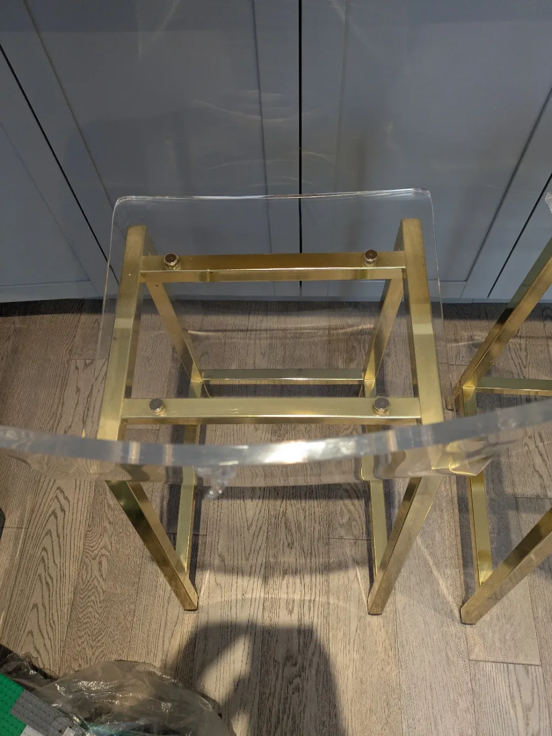 Acrylic & Gold Bar Stools - Set of 2 image indicator(4)
