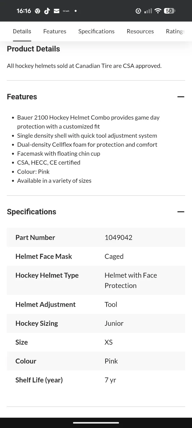 Bauer 2100 Hockey Helmet - Size Medium image indicator(10)