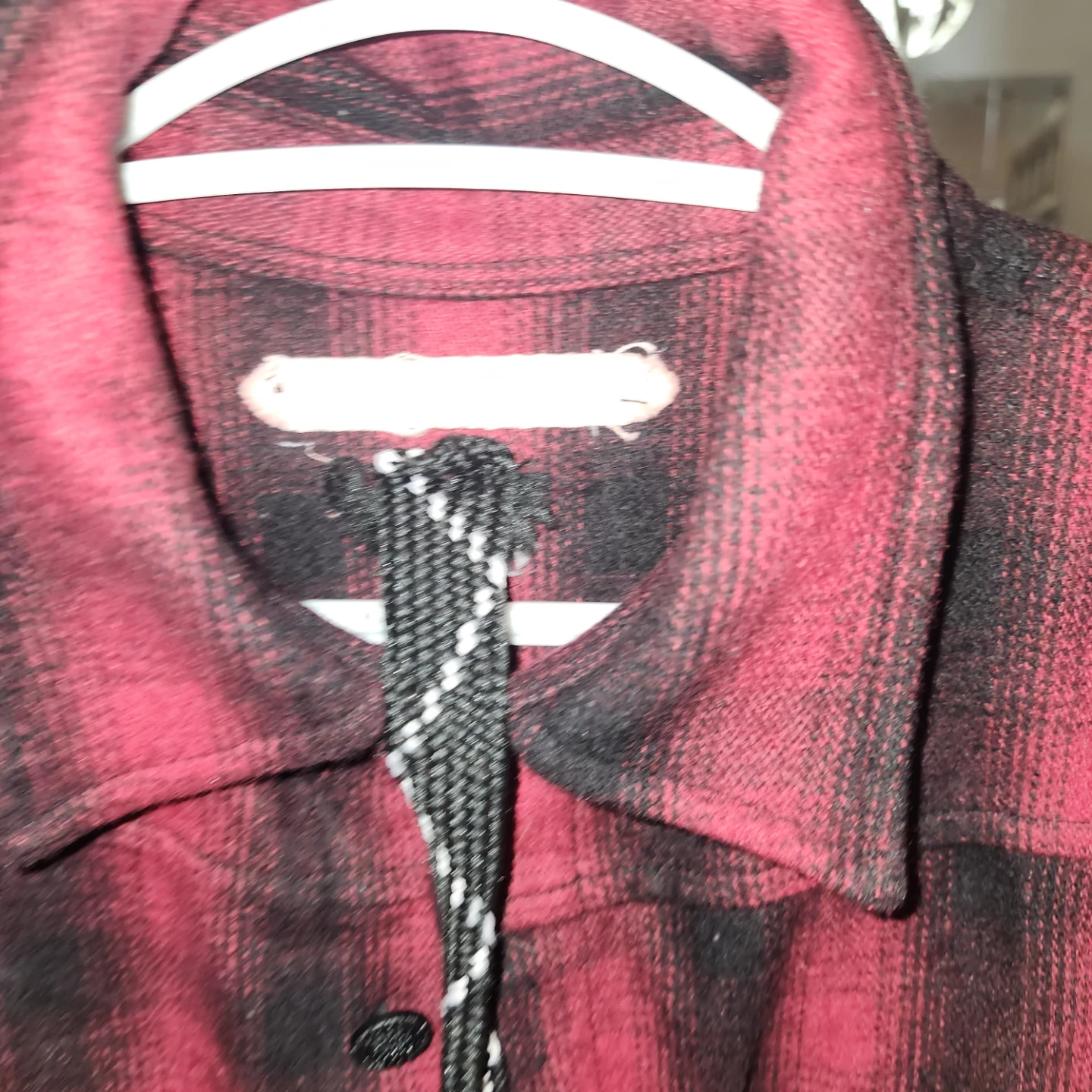 Off-White Red & Black Plaid Shirt - photo 3