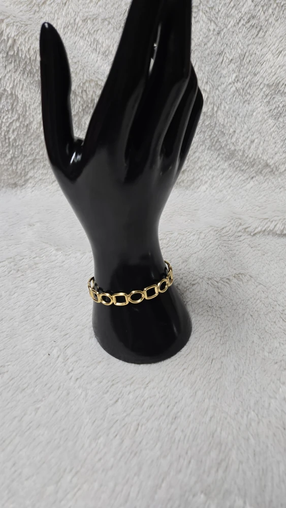 Stainless steel shape pattern Gold plated Bangle - photo 3