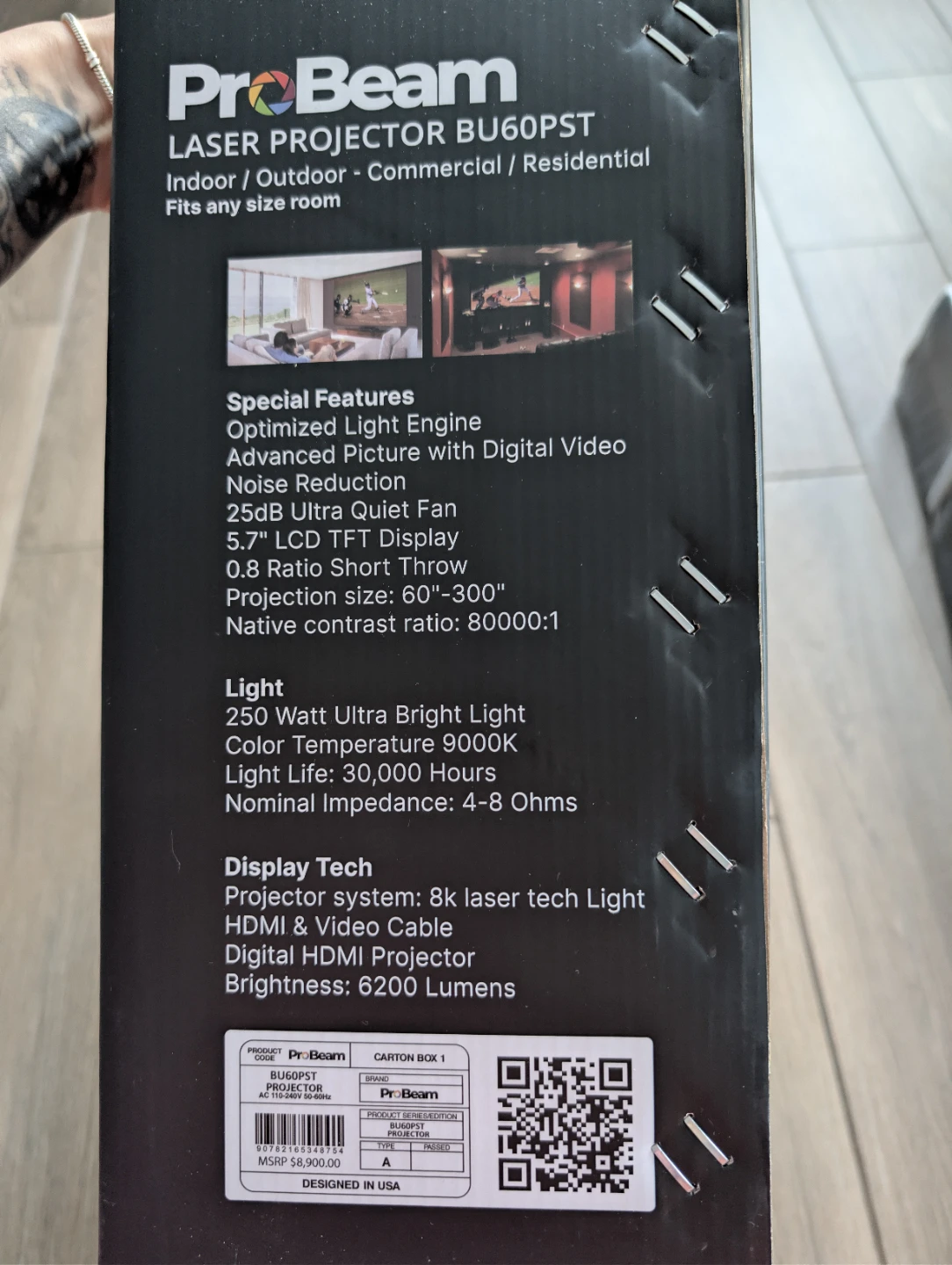 ProBeam BU60PST Laser Projector + Titan TNS-72 Screen - photo 3