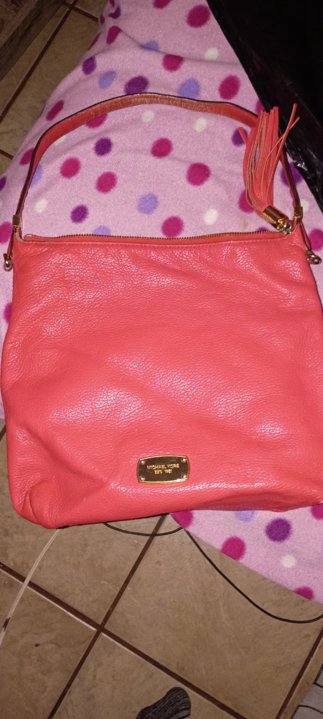 Michael Kors Red Leather Shoulder Bag