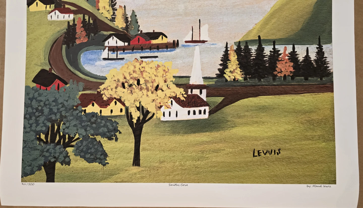 Smiths Cove by Maud Lewis Original large lithograph - photo 2