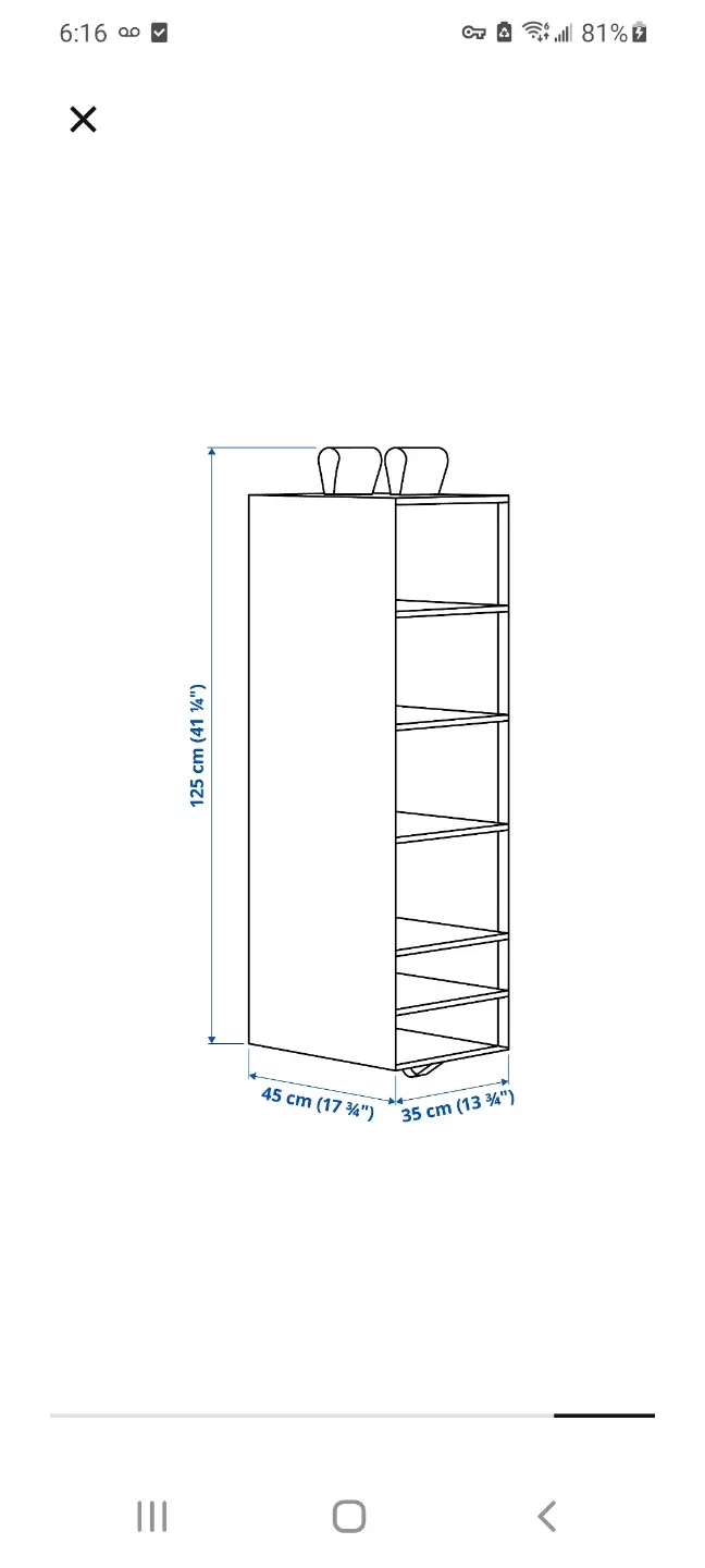 Ikea Hanging Organizer - Grey #Cleanout image indicator(3)