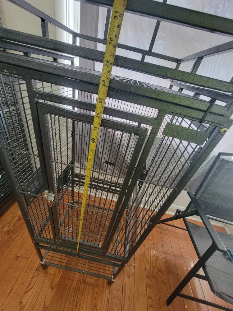 Large Black Bird Cage - 31"x19"x52" image indicator(2)