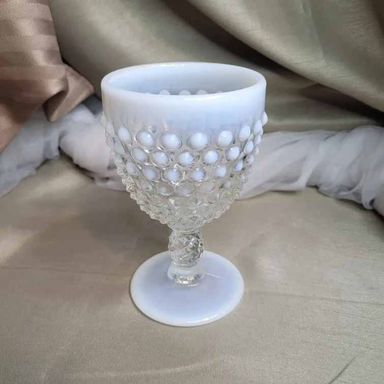 Fenton Hobnail French Opalescent Water Goblet image indicator(9)