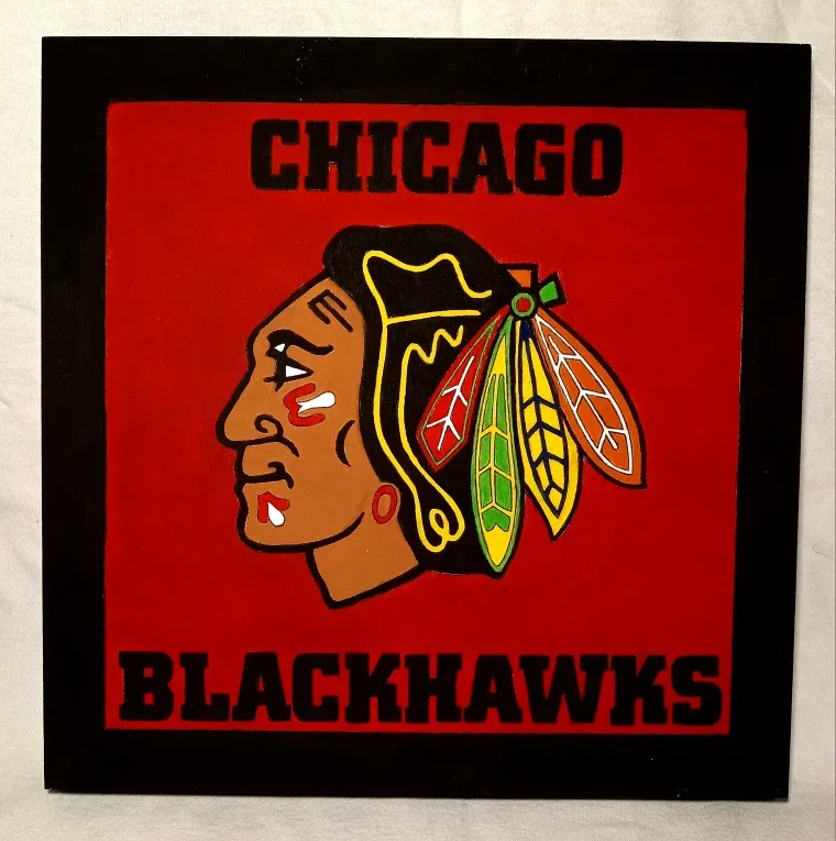 Chicago Blackhawks 12"×12" Handmade Unique Wall Art