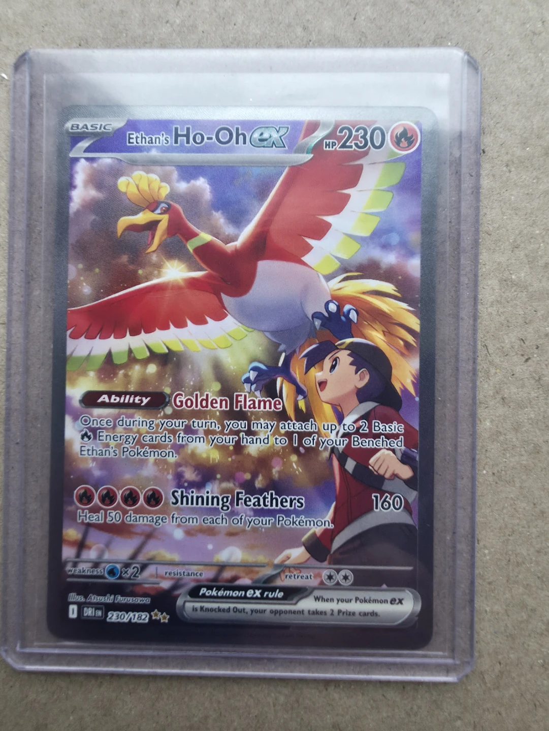 Ethan's Ho-Oh ex Pokemon Card