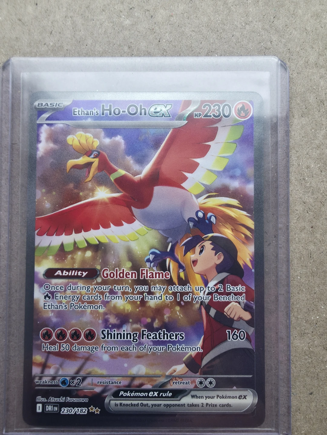 Ethan's Ho-Oh ex Pokemon Card - photo 2