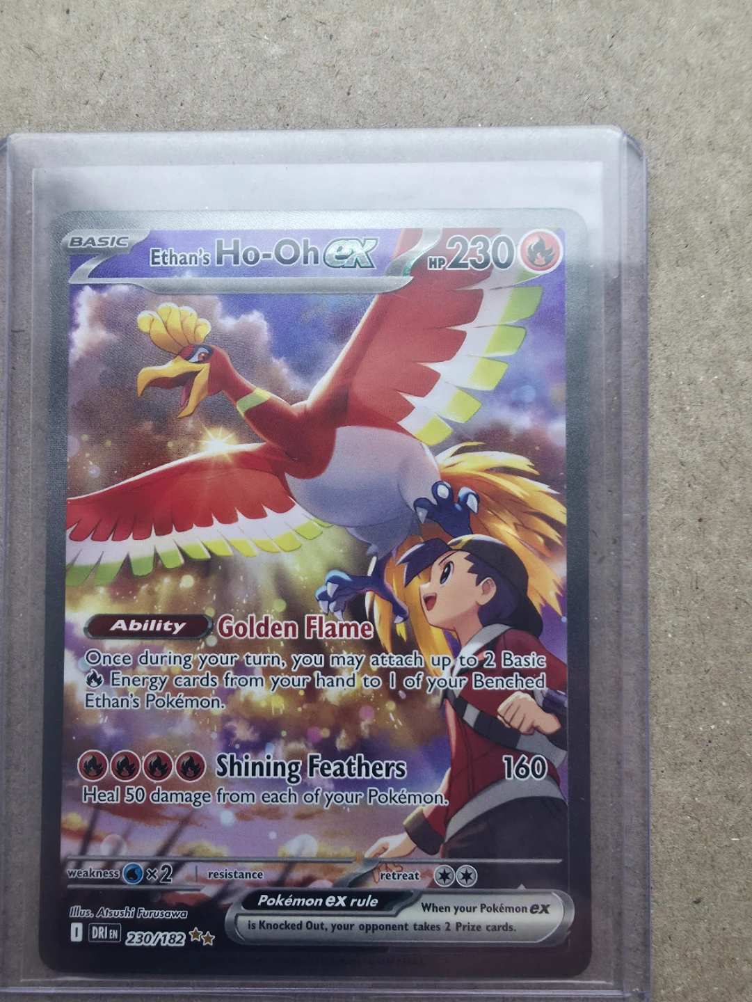 Ethan's Ho-Oh ex Pokemon Card - photo 3