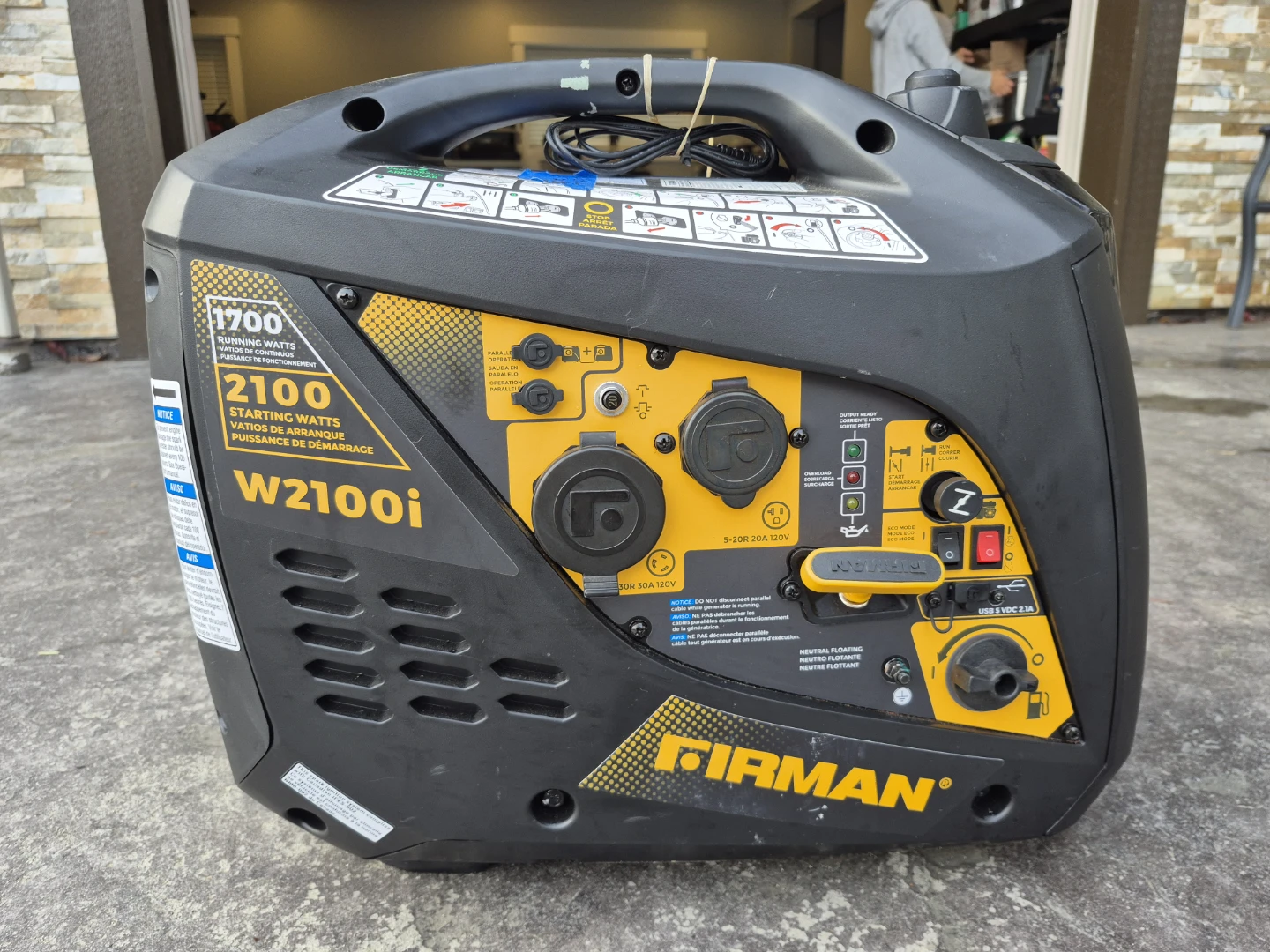 Firman W2100i Inverter Generator - Portable & Quiet
