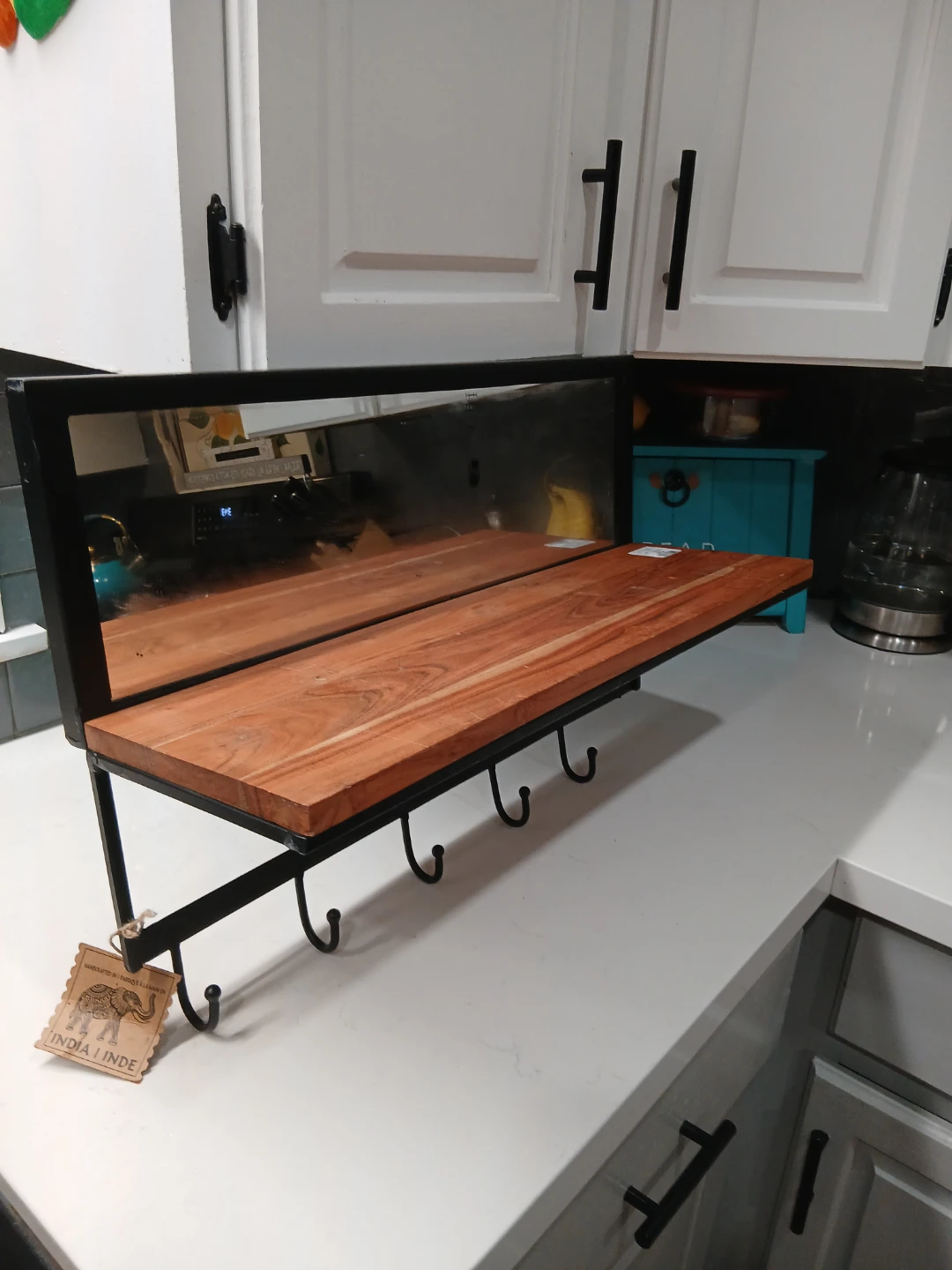 Homesense Mirror Shelf with Hooks