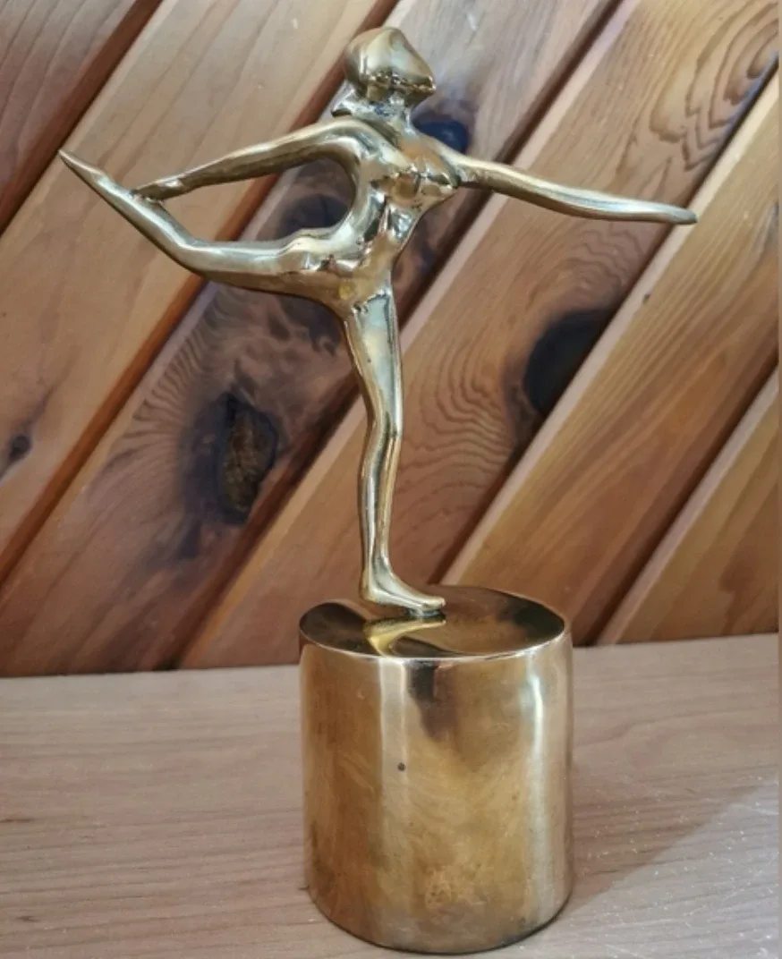 Vintage Brass Ballerina Sculpture
