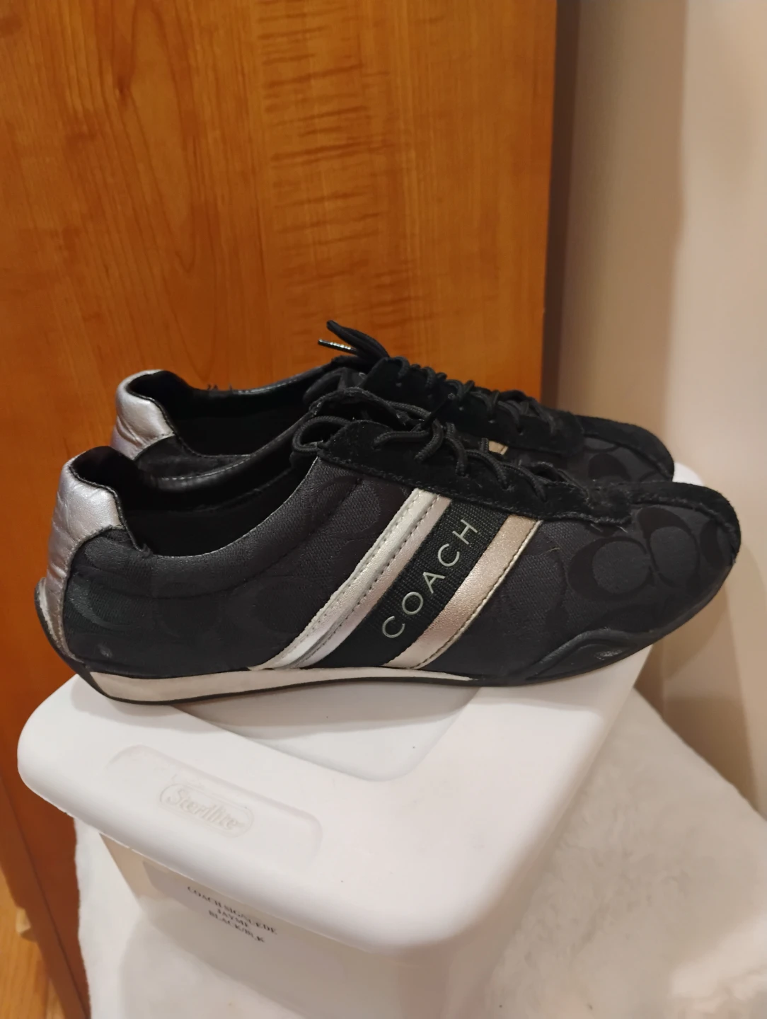 Coach Signature shoes with suede parts