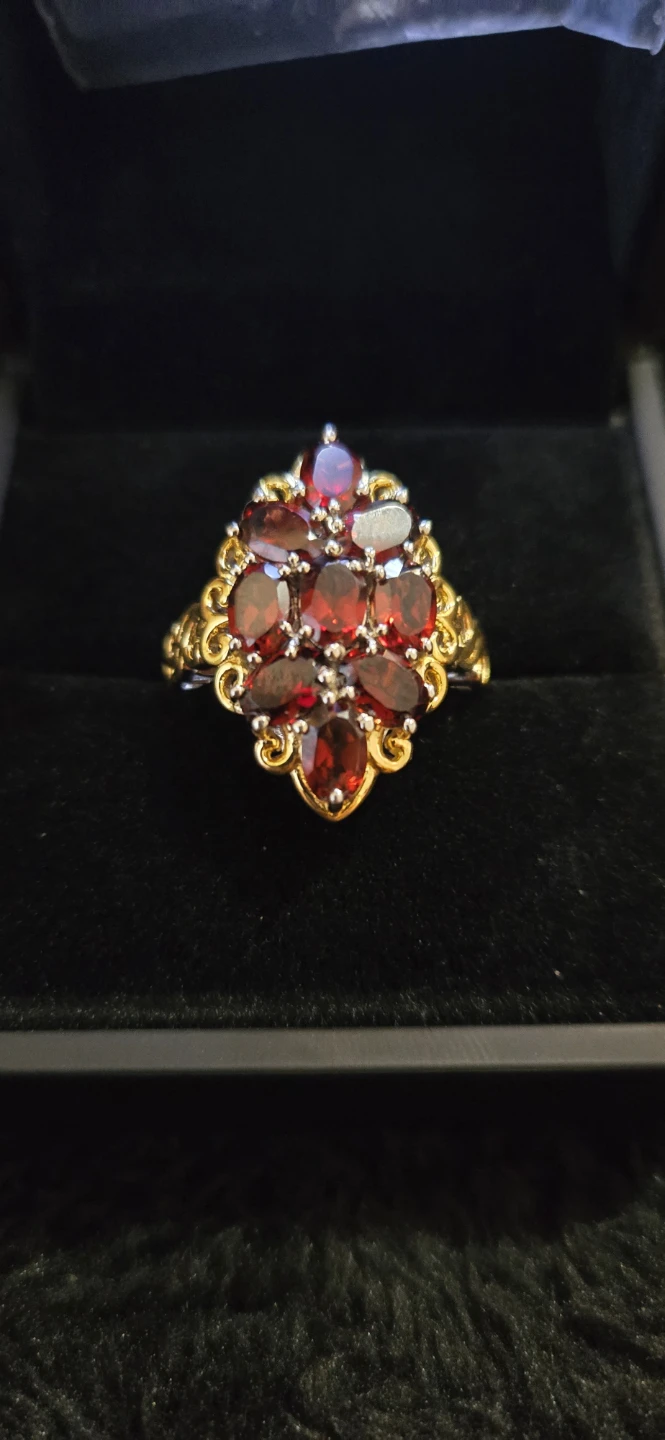 Genuine Mozambique Garnet Gemstone Ring 4.75ctw