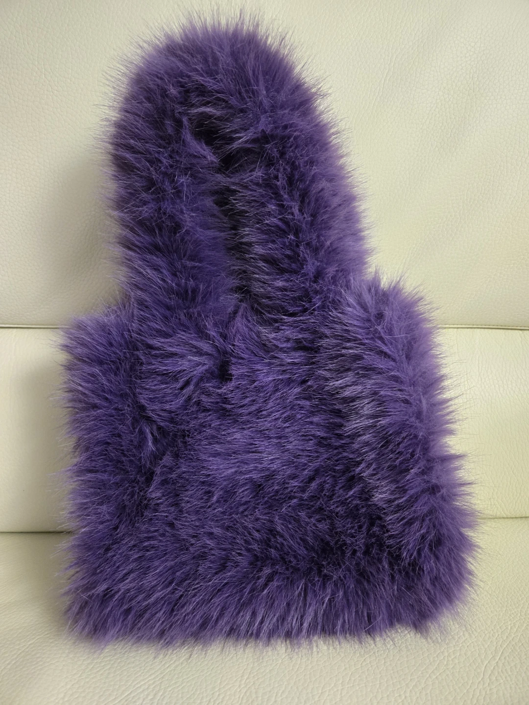 Freed London Purple Faux Fur Bag