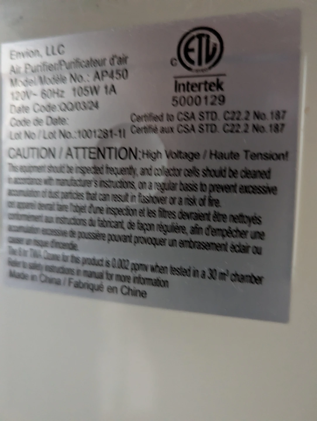 Allergy Pro Air Purifier AP450 - photo 3