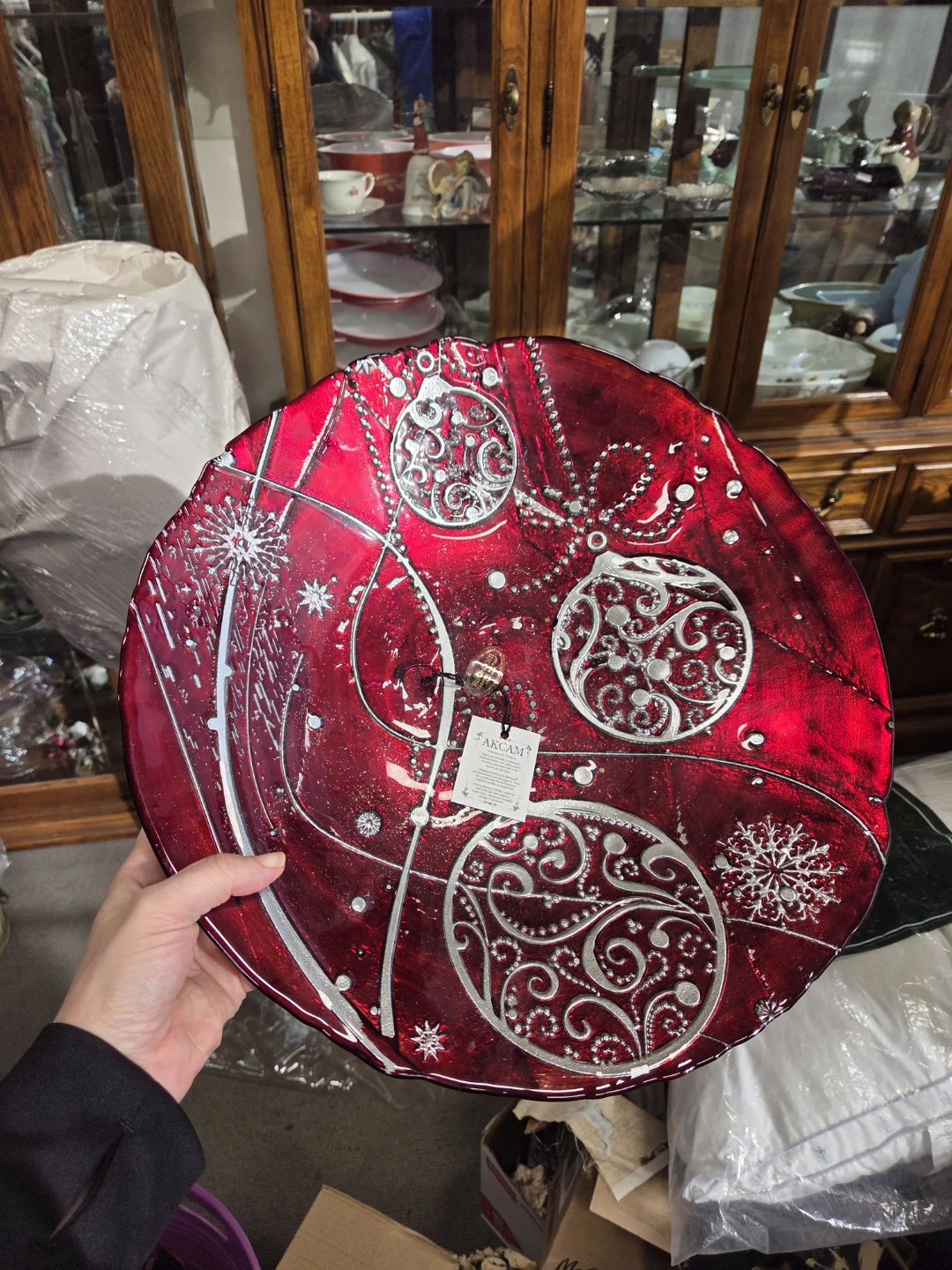 New AKCAMI Red Decorative Plate
