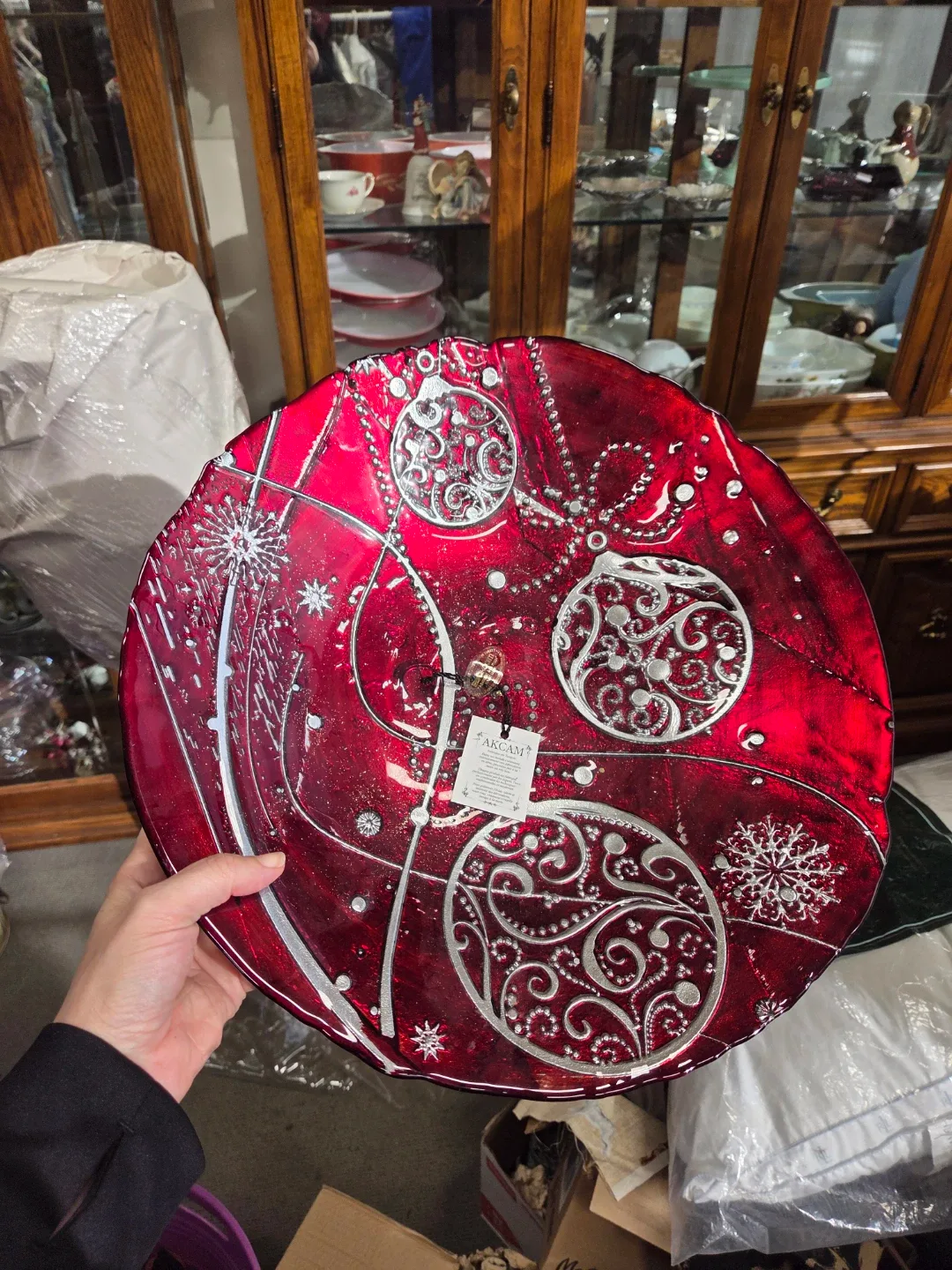 New AKCAMI Red Decorative Plate