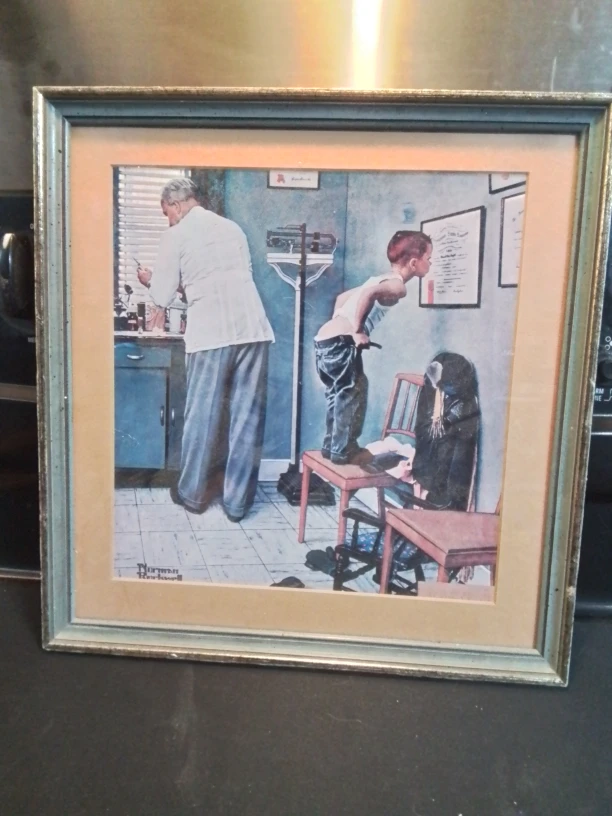Norman Rockwell Print The Shoot 12.25x12.75