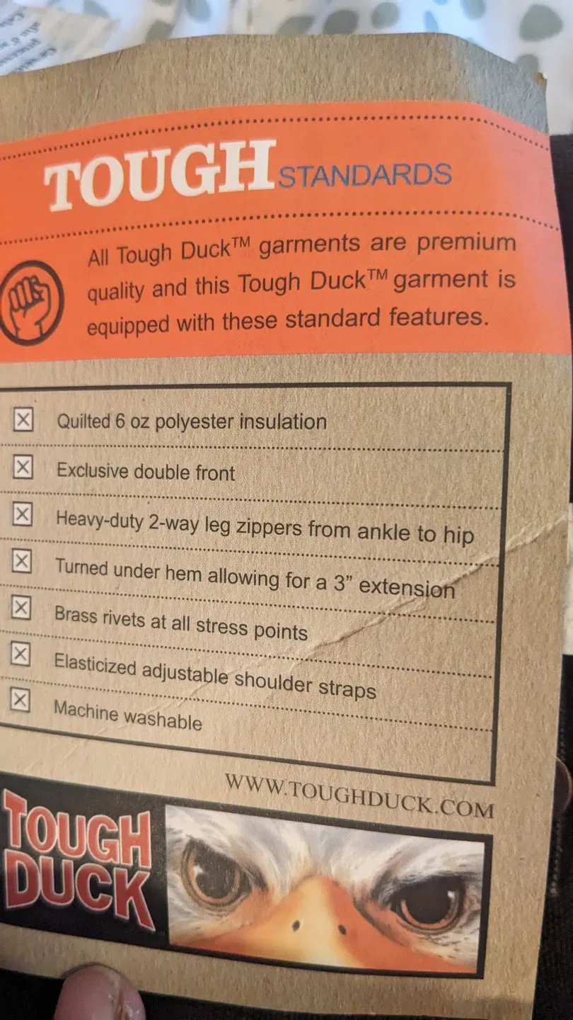 Tough Duck Lined Overall - Size M/M image indicator(6)