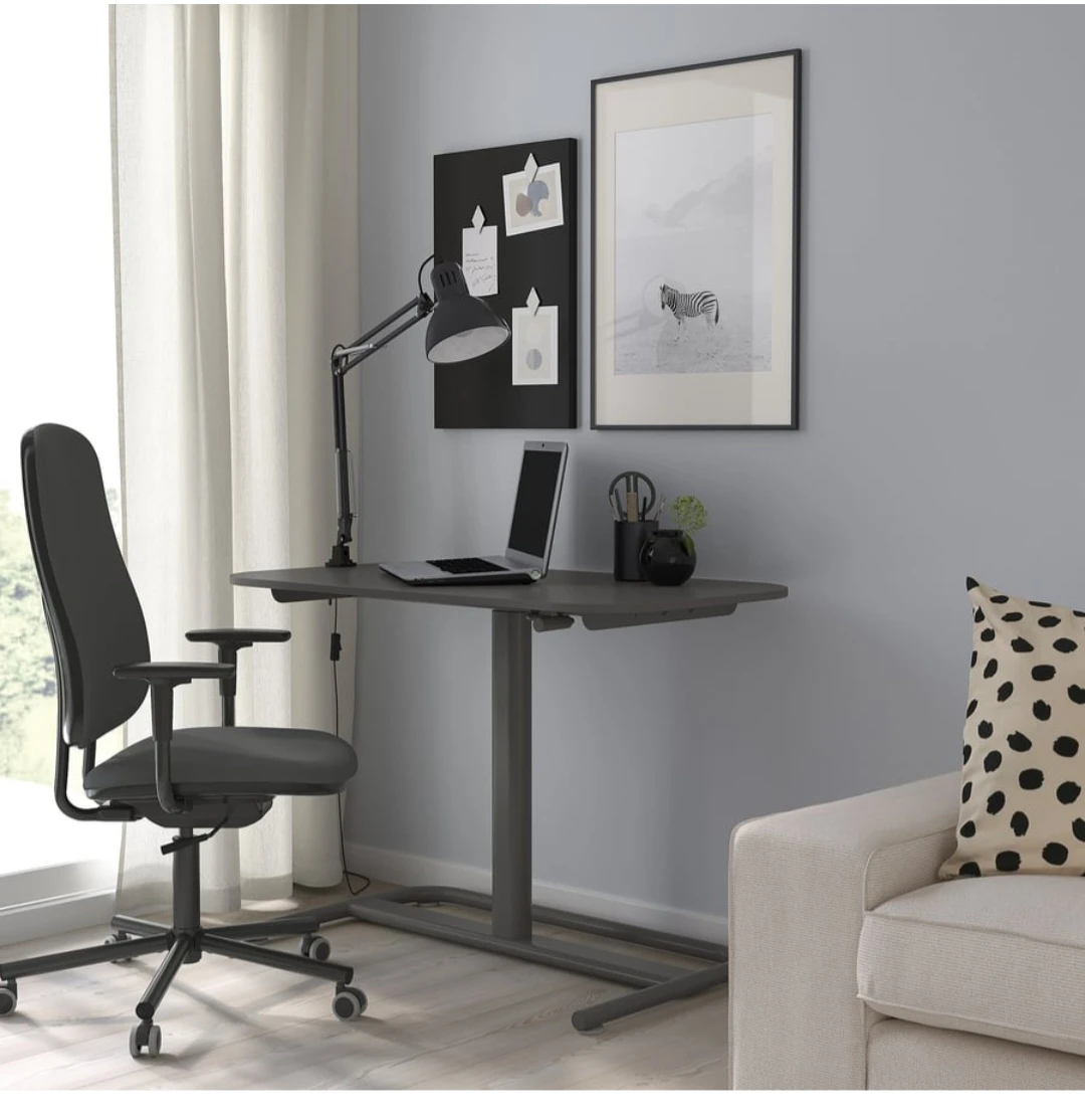 IKEA SEGRARE Desk Sit/Stand - Dark Gray - photo 2