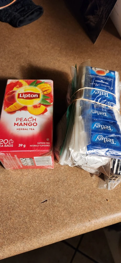 Peach Mango & Tetley Tea  cleanout sustainability  star ♻️