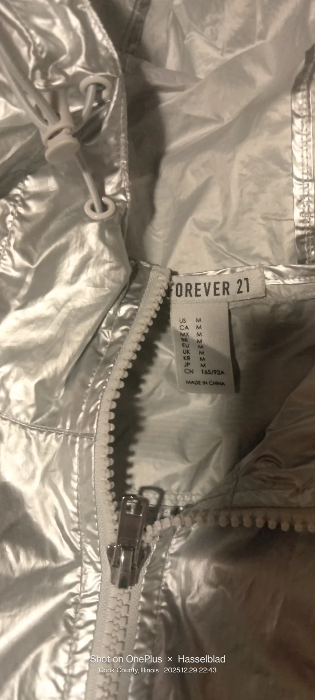 Forever 21 Silver Jacket - Size M - photo 2