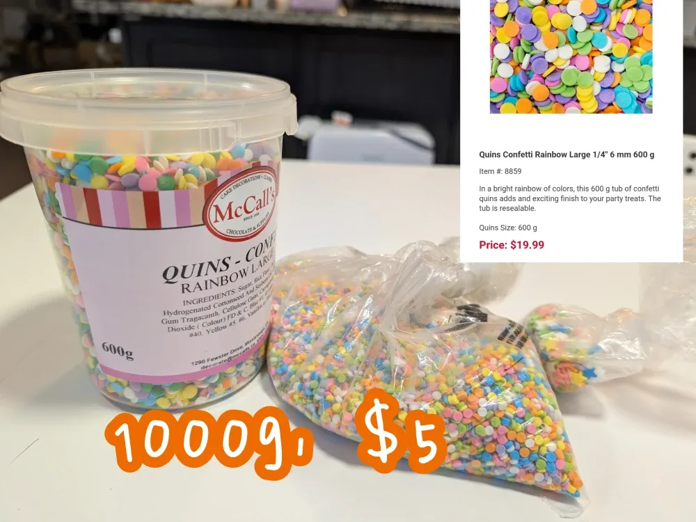 McCall's Quins Confetti Rainbow Large 1000g