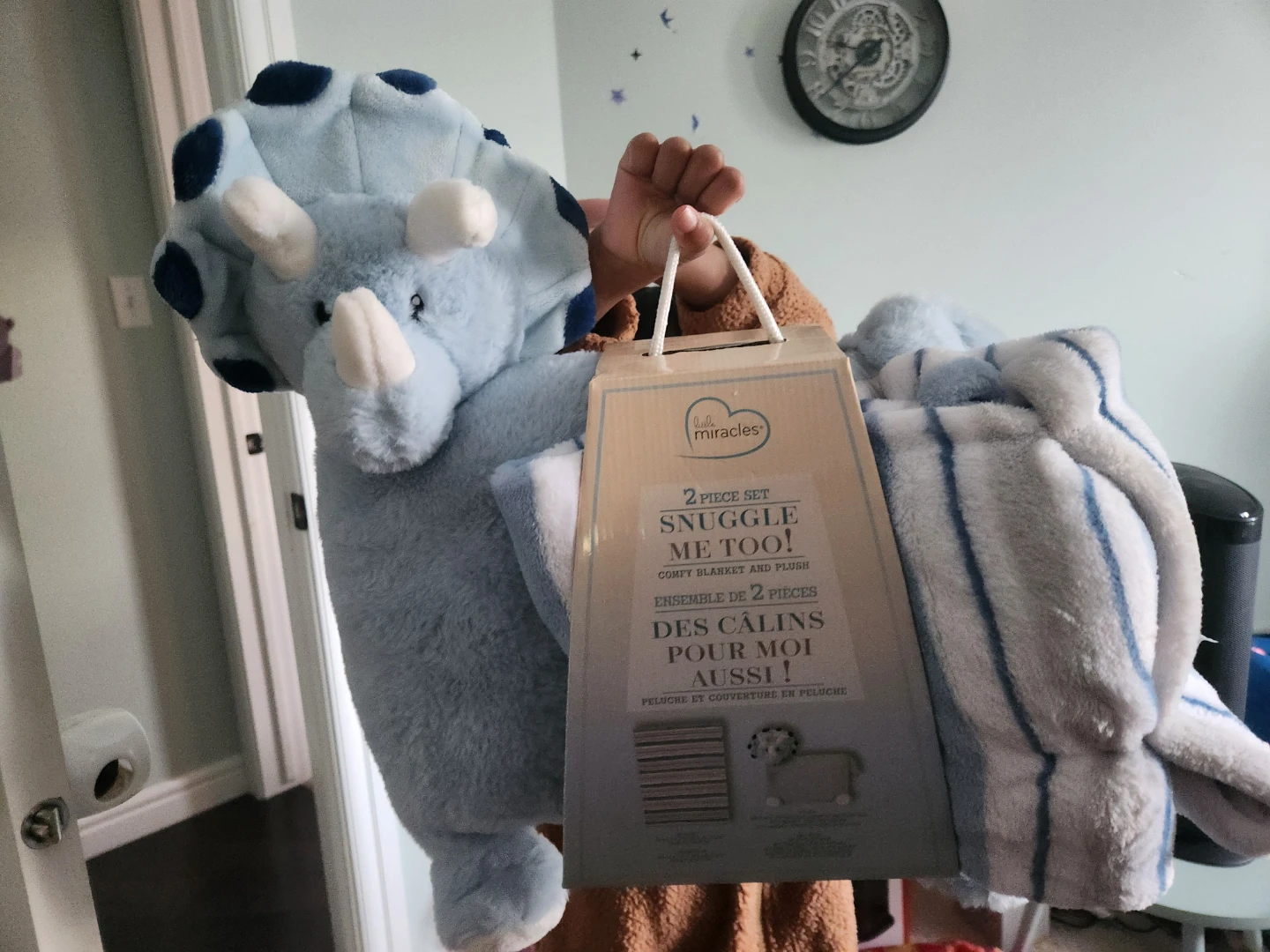 Dino Miracles Snuggle set. Blanket & Plush