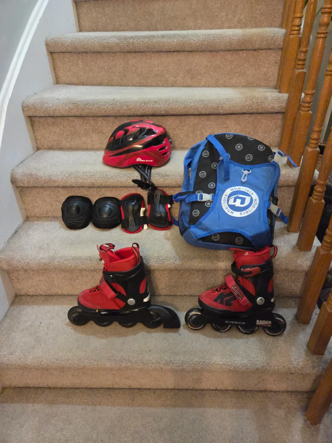 Kids' K2 Raider Inline Skates & Wheeled Backpack image indicator(6)