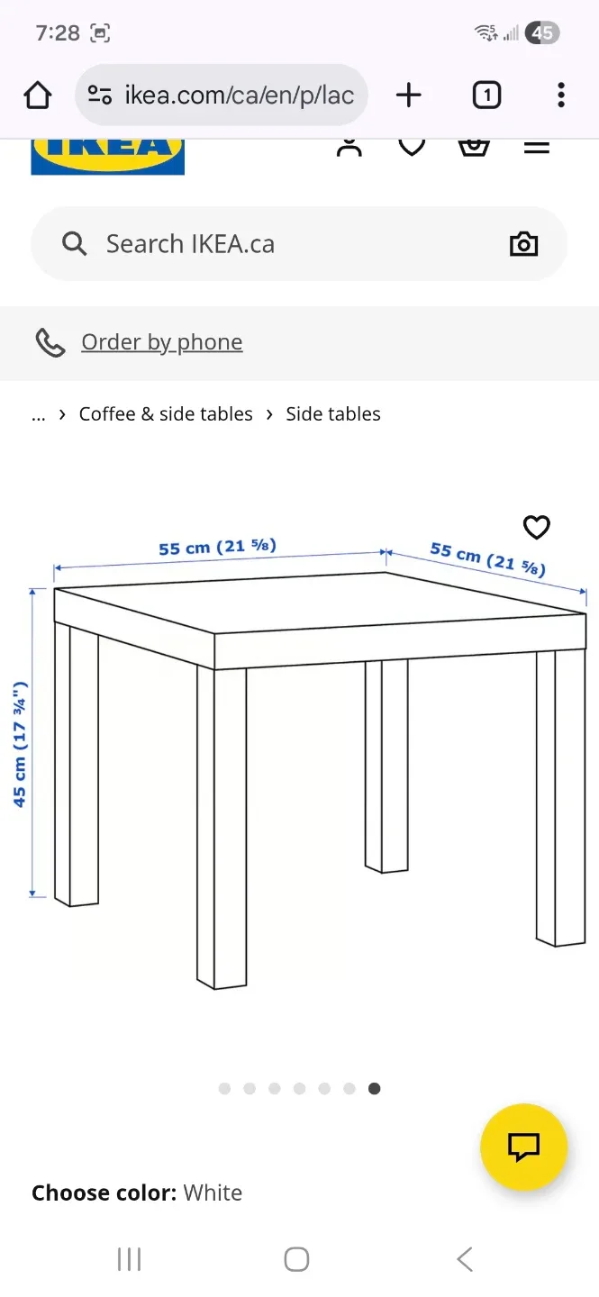 Ikea Lack Side Table - White image indicator(2)