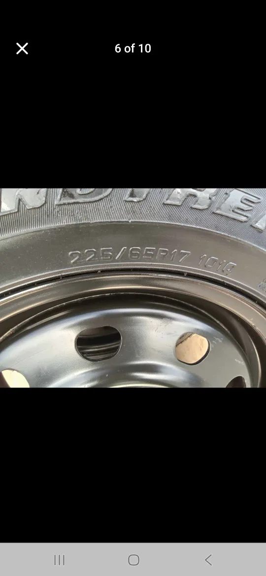 Set of 4 DUNLOP winter tires rims  (225 65 17) pattern (5×127) image indicator(6)