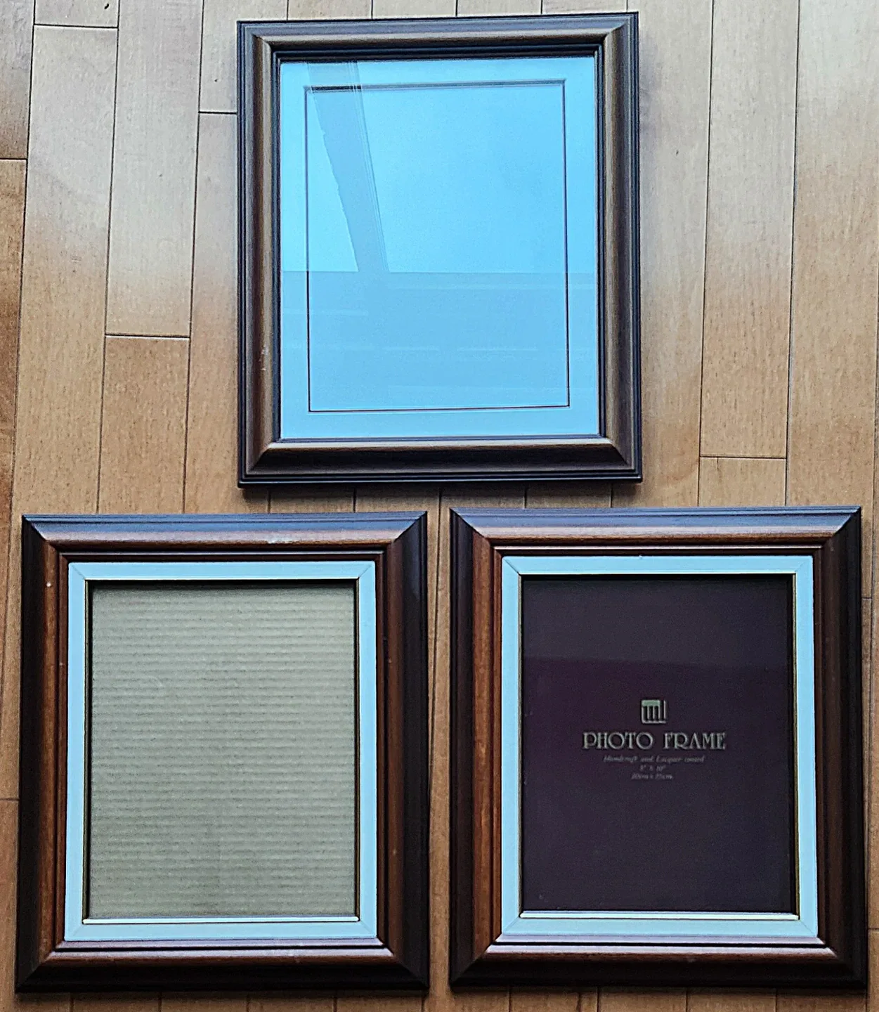 Three Wooden Photo Frames