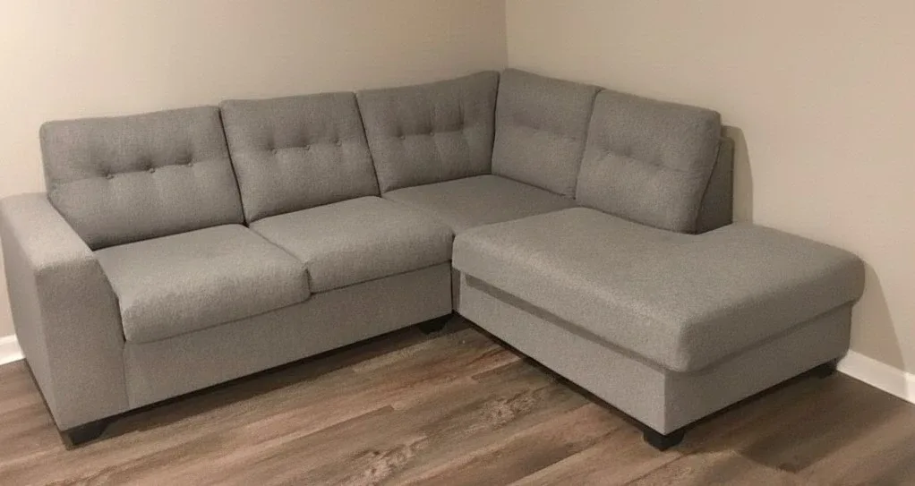 Grey Sectional Sofa with Chaise Lounge